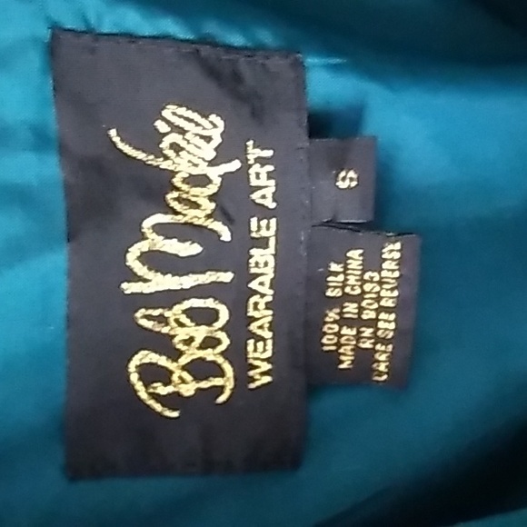 Bob Mackie Wearable Art Silk Jacket - Size S - Picture 7 of 8